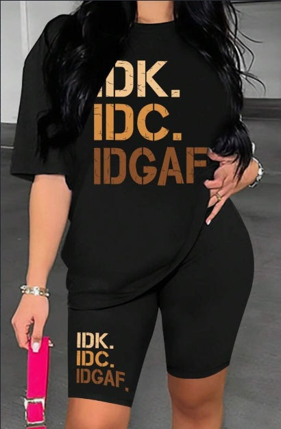 Esprit Urbain – Ensemble T-shirt et Short Imprimé Lettre