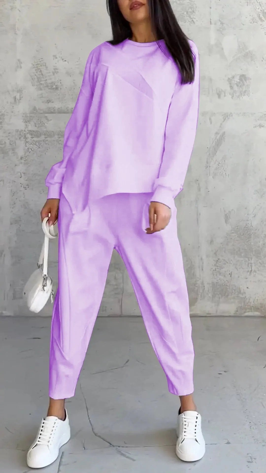 Chic Décontracté – Ensemble Pull Loose Irrégulier