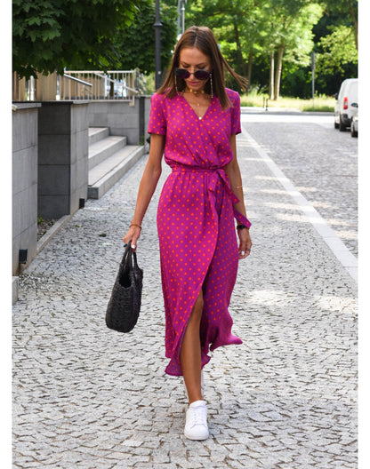 Riviera Élégance – Robe de Plage Imprimée