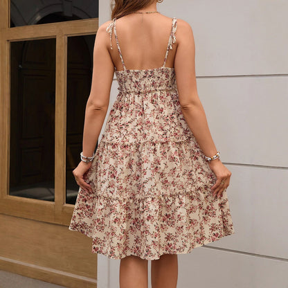 Fleur de Grâce – Robe Plissée à Lacets