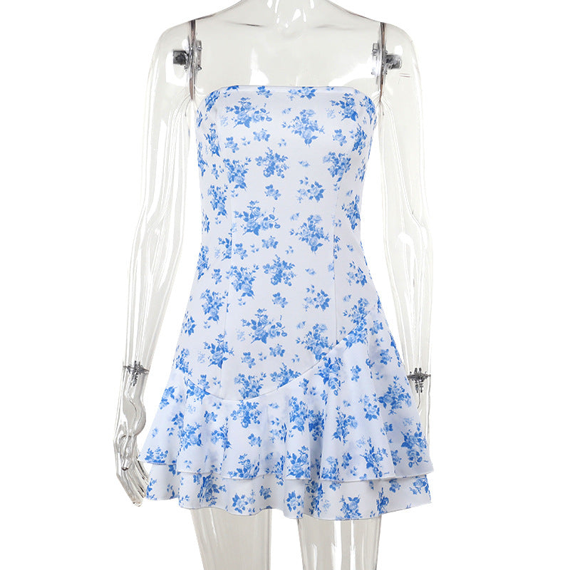 Sculptée d’Été – Robe Bustier Imprimée"