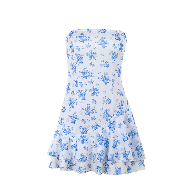 Sculptée d’Été – Robe Bustier Imprimée"