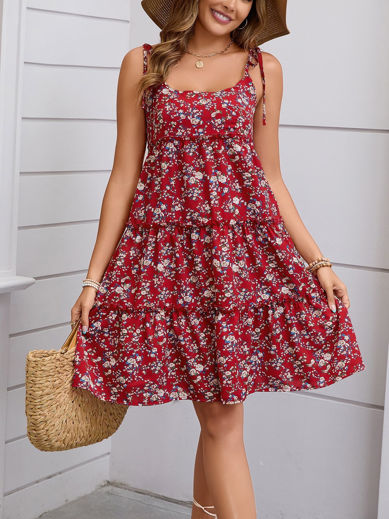 Fleur de Grâce – Robe Plissée à Lacets